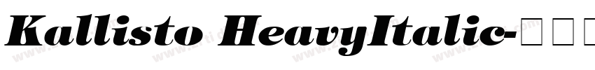 Kallisto HeavyItalic字体转换